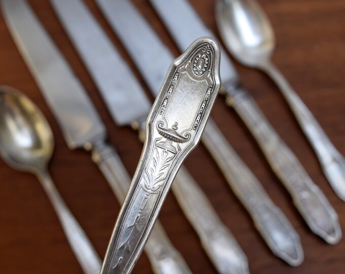 Heirloom Plate Adelphi 7pcs Silverplated Flatware 1920 Mixed Lot Oneida