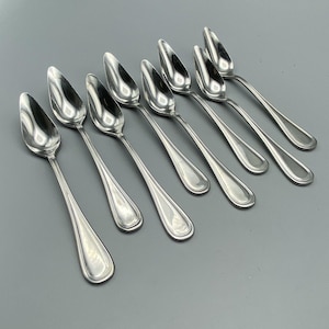 8pcs Stainless Japan Serrated 18/10 Grapefruit Spoons Outline Fruit Citrus