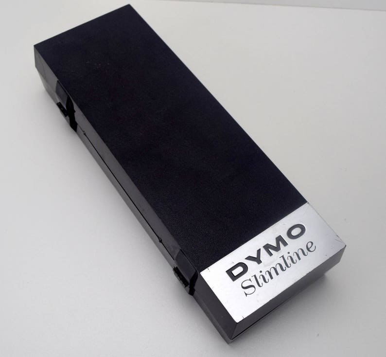 Vintage Dymo Label Maker 1450 Slimline with Case, Dymo Embossing Tape, Old School Labelmaker, Home Organization image 9