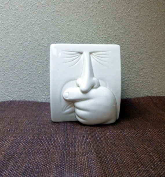 Vintage Fitz & Floyd Sneezing Man Tissue Box Cover Ceramic Etsy