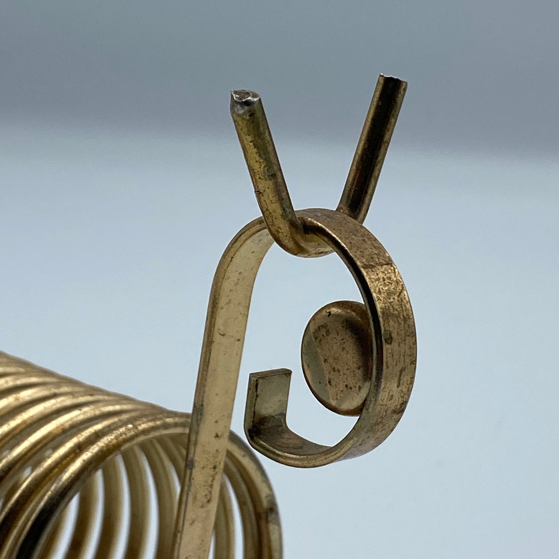 Vintage Brass Coil Letter Holder Mail Organizer Wire Animal Etsy