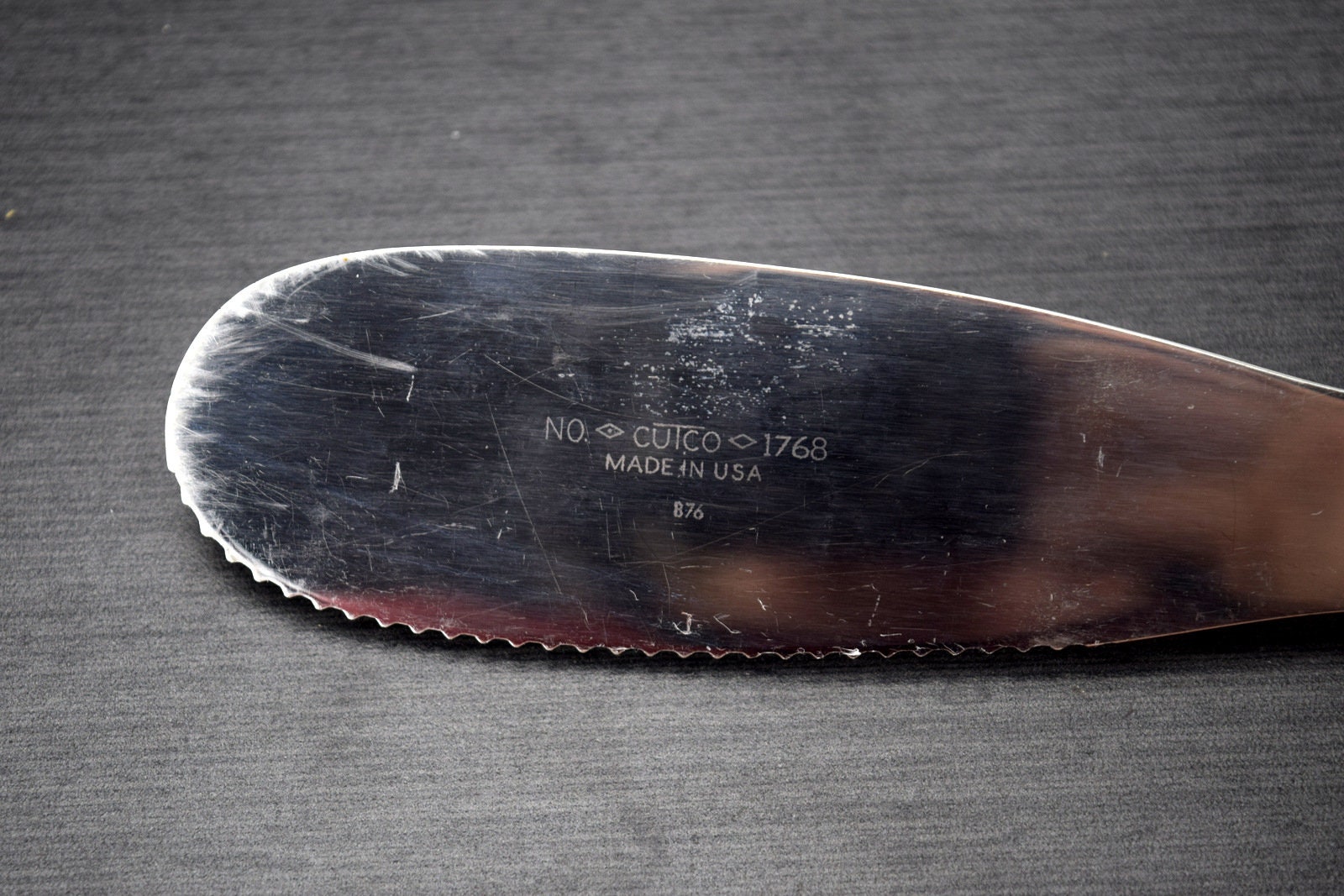 Vintage Cutco No. 1768 Spatula Spreader Knife, Marbled Brown