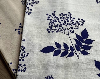 Elderberry flour sack tea towel. Cotton kitchen towel. Dish towel. Screen printed towel. Hostess gift. Housewarming gift. Mother's day gift.