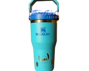 Stitch Alien 20oz Stanley Flip Straw IceFlow Laser Engraved Kids Cup