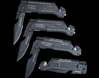 Custom Engraved Multi-Tool First Responder Knife - First Responder Gifts - Gifts for Him