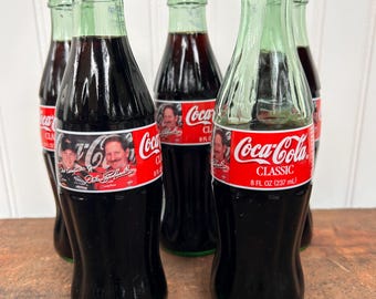 Vintage Dale Earnhardt Coca-Cola NASCAR Bottles | Set of 5