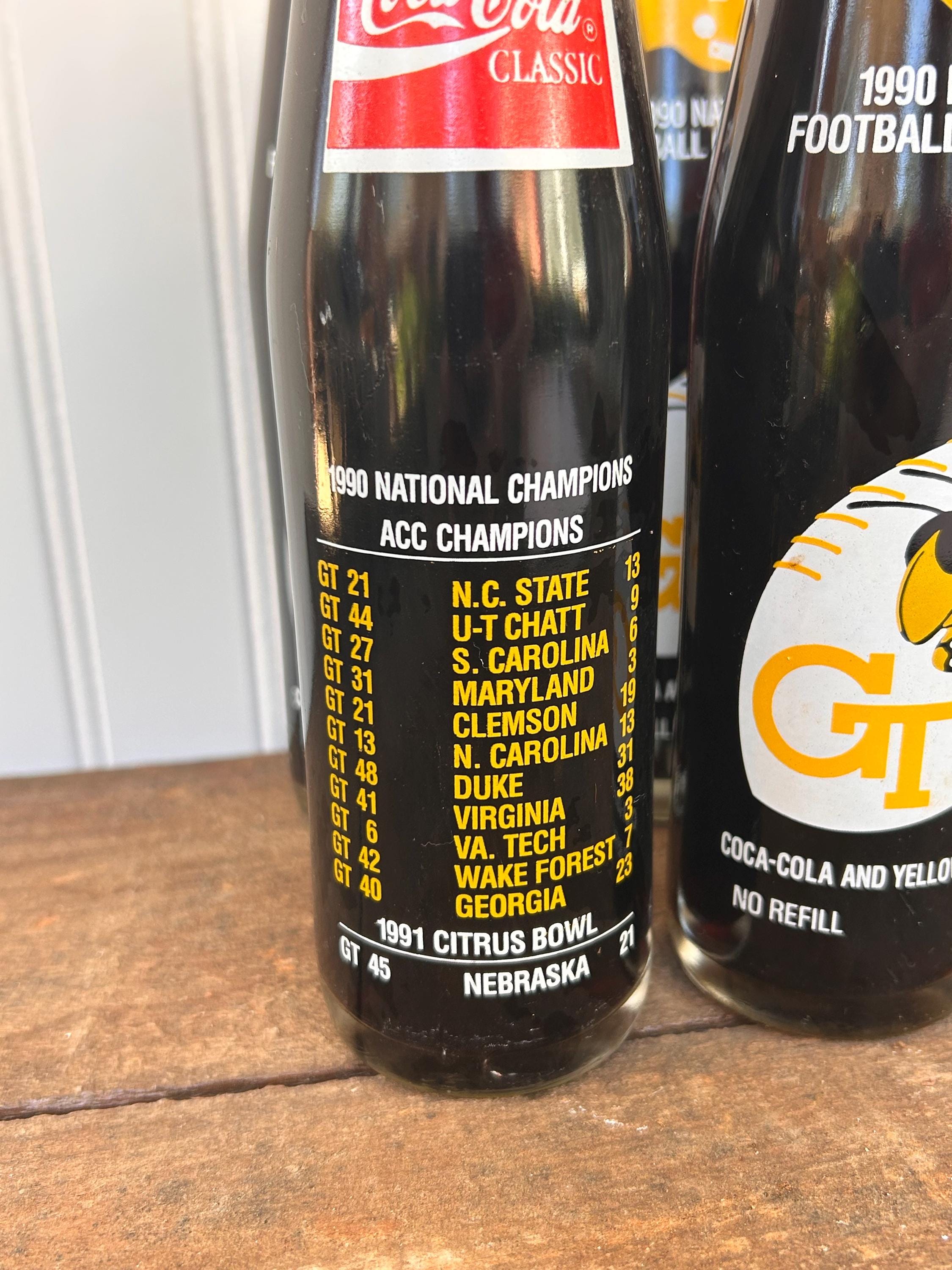 Vintage 1990 Georgia Tech Coca-cola Bottles | National Champions