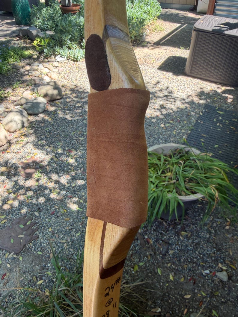 Handmade Maple Wood Longbow – Traditional Archery, 24 Lbs Draw Weight ...