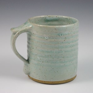 Glossy Pale Green Thumbrest Coffee Mug image 1