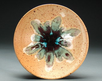 Smaller Red Blue Starflower Bowl