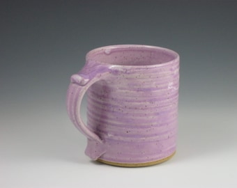 Glossy Violet Purple Thumbrest Coffee Mug