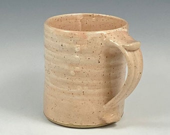 Pale Coral/Tan Thumbrest Coffee Mug