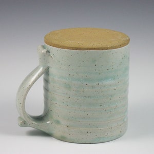 Glossy Pale Green Thumbrest Coffee Mug image 2