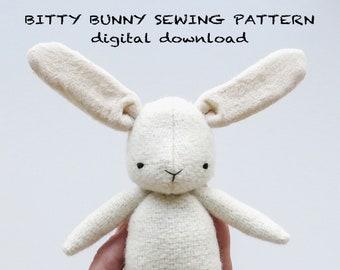 sewing pattern | bitty bunny | soft toy pdf pattern digital download