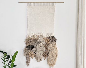 bleached | handwoven statement wallhanging art weaving