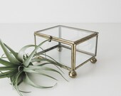 classic jewelry box | glass & brass