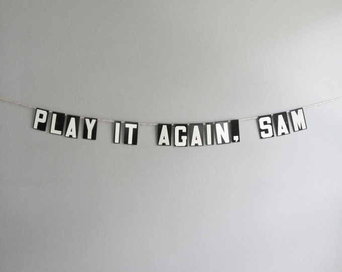 Play It Again Sam / Vintage Modern Bunting Etsy