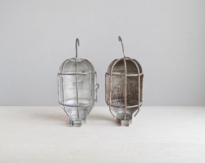 Vintage Cage Light Covers / Set of Two Etsy