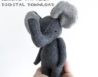 sewing pattern | the dear ones elephant | soft toy pdf pattern digital download