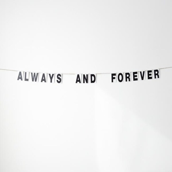 always and forever / vintage modern bunting