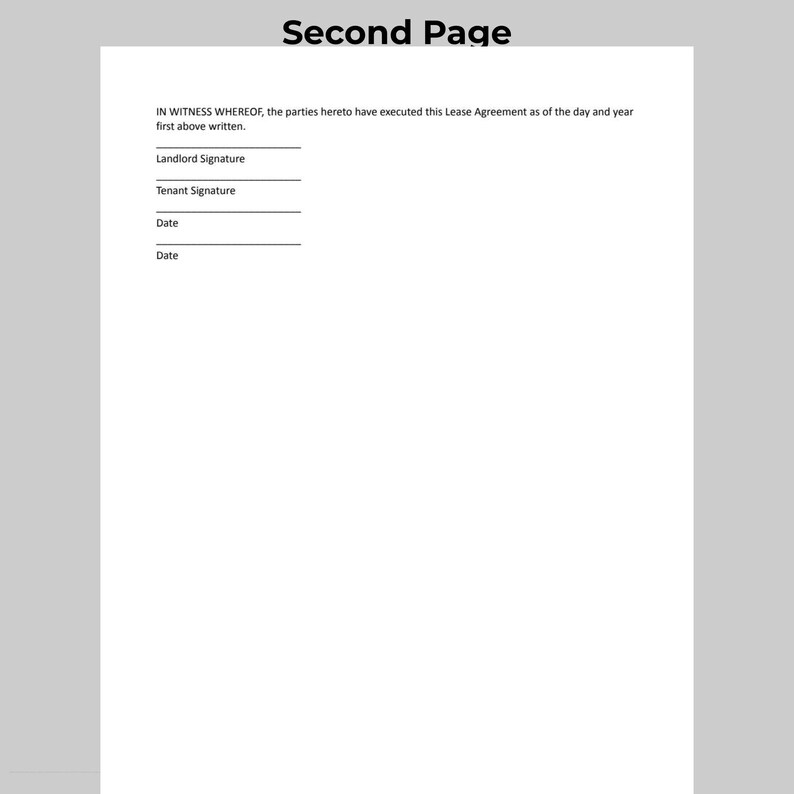 Editable Residential Lease Agreement Template, Printable Rental ...