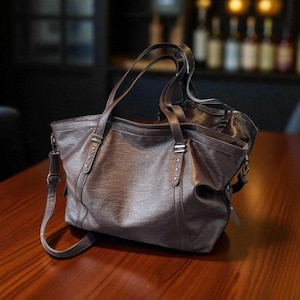 Large Tote Bag for Women | Soft Leather Shoulder Bag | Oversized Shopper Purse | Crossbody Large Capacity Handbag | Everyday Travel Work Bag