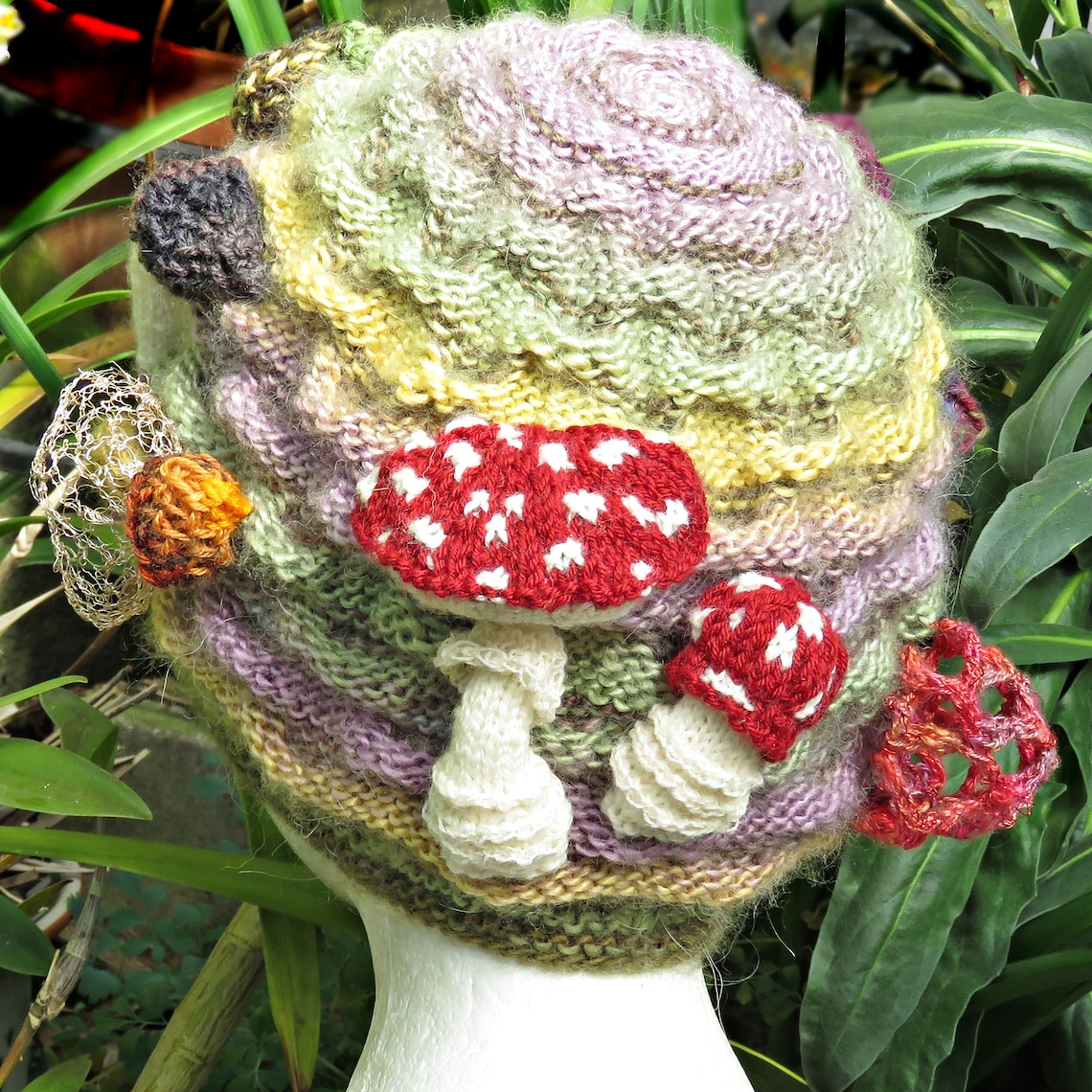 Knitting Pattern Mushrooms in the Moss Etsy