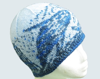 Knitting Pattern - Stranded Whales Beanie
