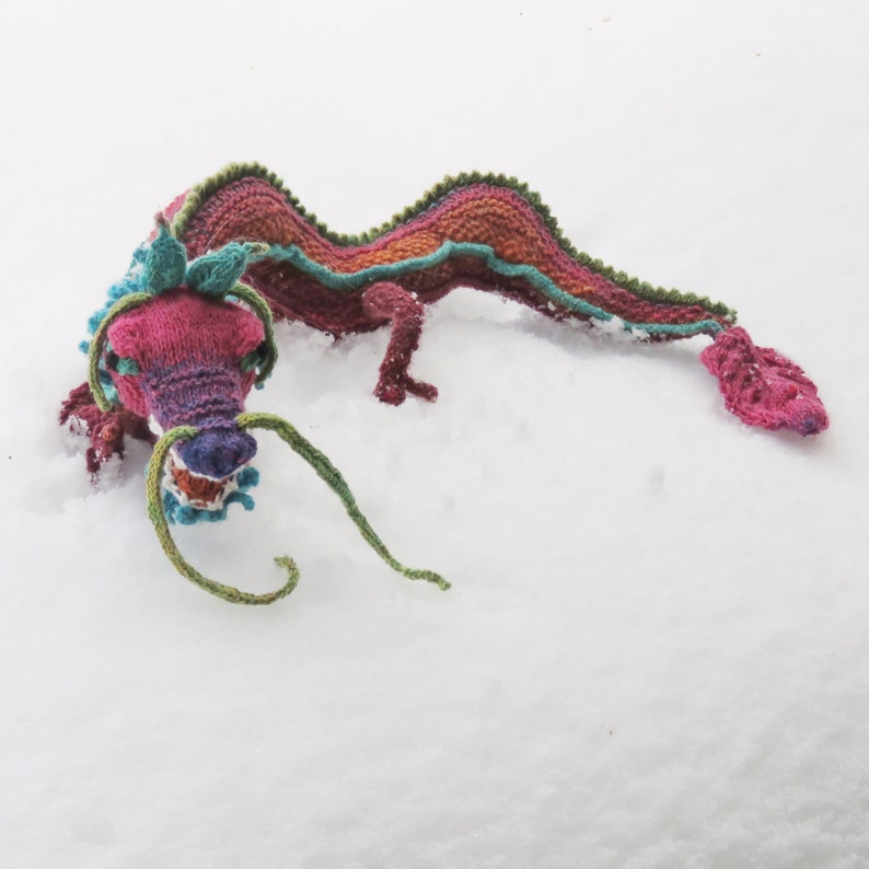 Knitting Pattern Charming Chinese Dragon image 3