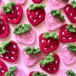 strawberry snap hair clip, cute kawaii hair accessory for kids and adults, handmade crochet clips, fruit hair barrettes, unique gift