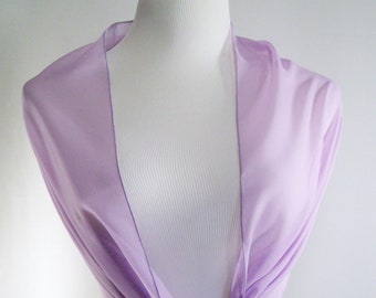 Lavender Chiffon Evening Wrap / Shawl – Custom Made Lavender Chiffon Evening Wrap / Shawl / Wedding Scarf – READ Item Details