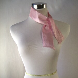 Ponytail Scarf - Headband - Necktie - Hatband - Light Pink - Silky Satin