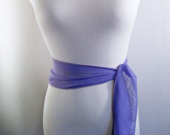 SALE - Wedding Sash - Violet Purple Chiffon Sash - Long Sash Belt Tie - Color Discontinued - Squared Ends