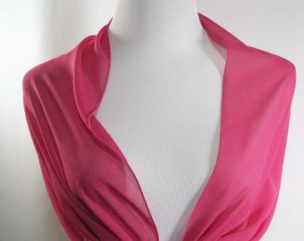 Magenta Chiffon Evening Wrap / Shawl – Custom Made Magenta Chiffon Evening Wrap / Shawl / Wedding Scarf – READ Item Details