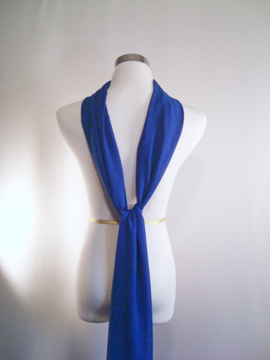 royal blue chiffon wrap