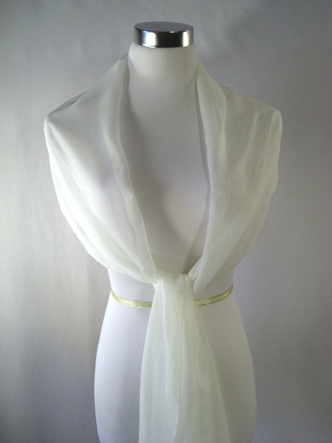 ivory chiffon wrap