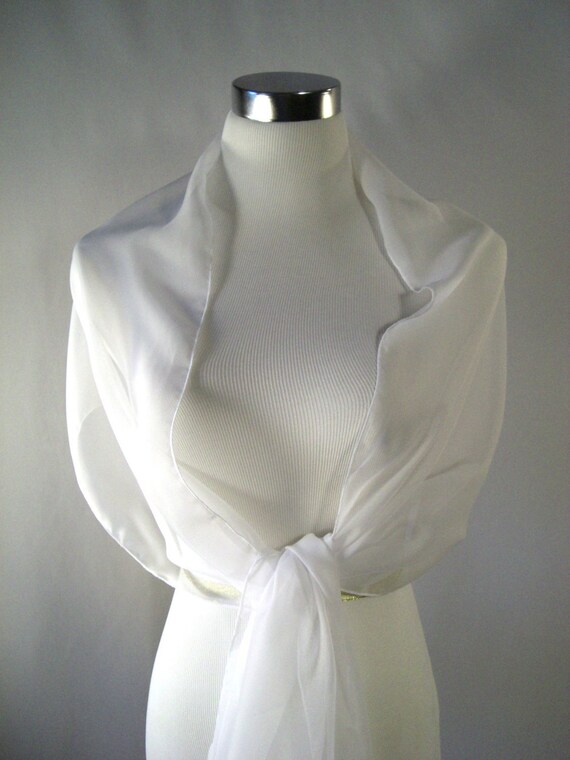 white evening wrap