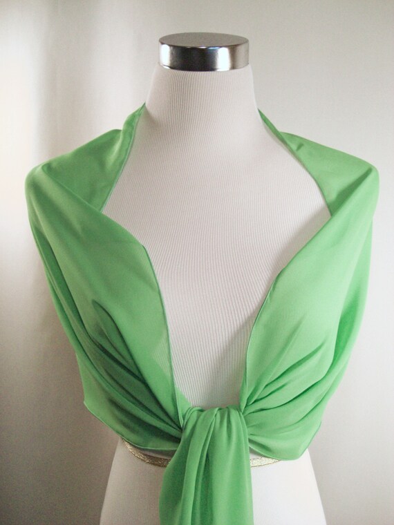 green chiffon shawl