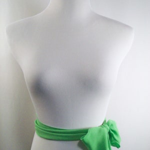 Spring Green Chiffon Sash / Belt / Tie Double Thickness Green Chiffon Custom Made / Multi Width / Multi Length READ Item Details image 2