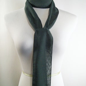 Hunter Green Chiffon Sash / Belt / Tie Double Thickness Moss Green Chiffon Custom Made / Multi Width / Multi Length READ Item Details image 5