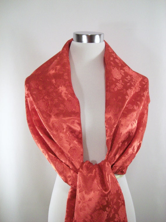 red evening wrap