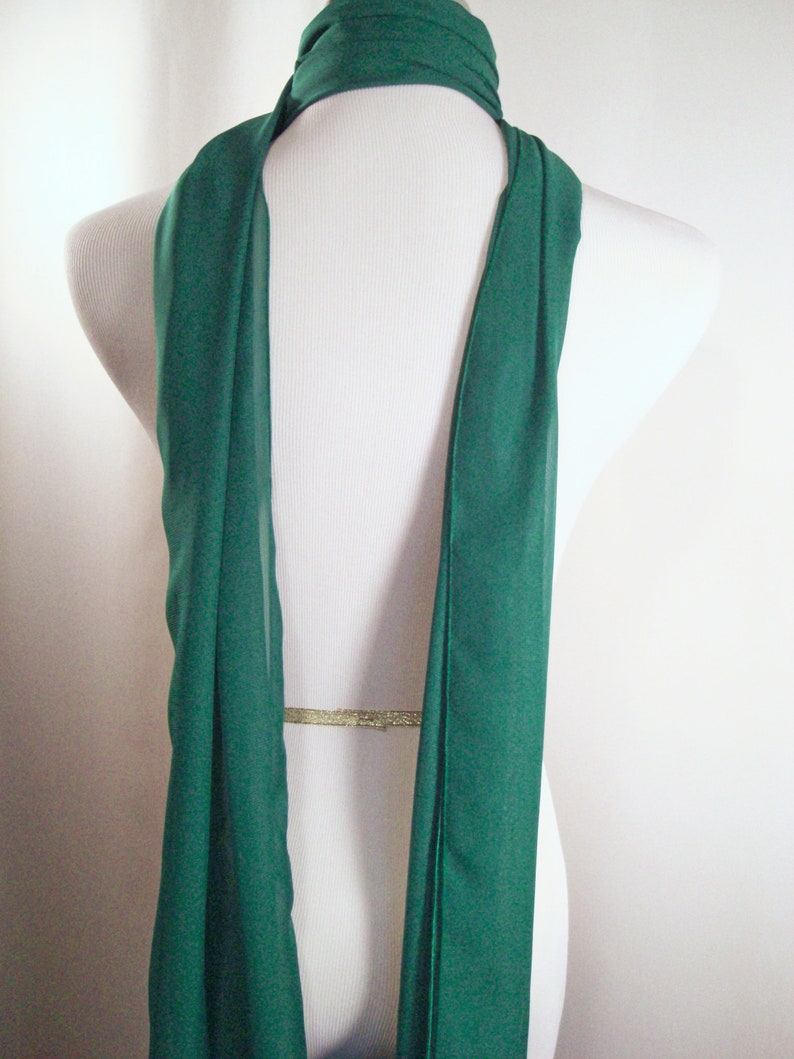 Wedding Scarf Kelly Green Silky Chiffon Bridal Scarf Etsy