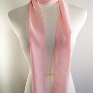 Light Pink Chiffon Sash / Belt / Tie Double Thickness light Pink Chiffon Custom Made / Multi Width / Multi Length READ Item Details image 4