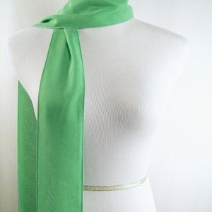 Spring Green Chiffon Sash / Belt / Tie Double Thickness Green Chiffon Custom Made / Multi Width / Multi Length READ Item Details image 3