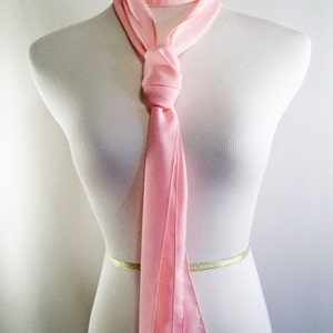 Light Pink Chiffon Sash / Belt / Tie Double Thickness light Pink Chiffon Custom Made / Multi Width / Multi Length READ Item Details image 5
