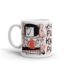 Knit & Purl / Knitting Enthusiast 11oz Ceramic Coffee Mug