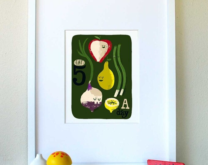 8 X 10 Print Eat 5 A Day - Etsy