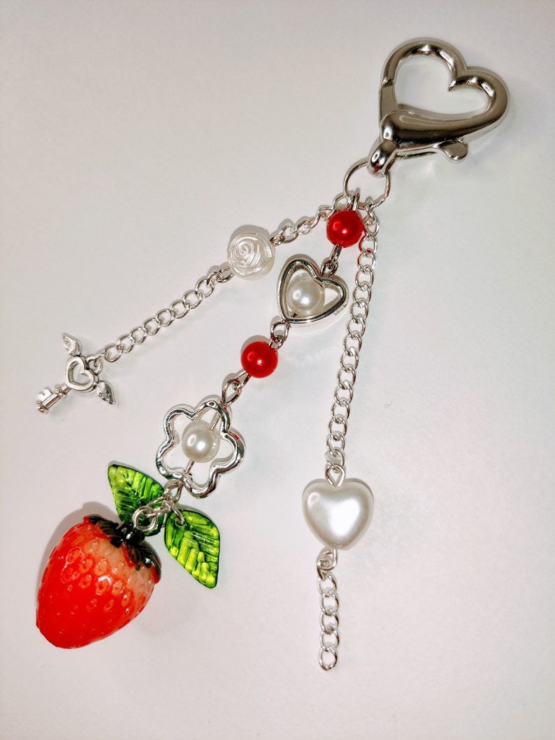 Strawberry Valentine Keychain - HEART KEYRING EDITION - Etsy