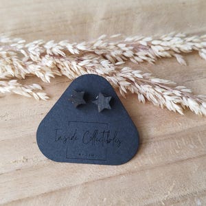Wooden ear studs, earrings, ear studs, wood, jewelry, gift, stars, ear studs wood, nature,