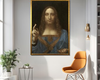 レオナルド ダ ヴィンチ 救世主 キャンバス絵画 - クラシック